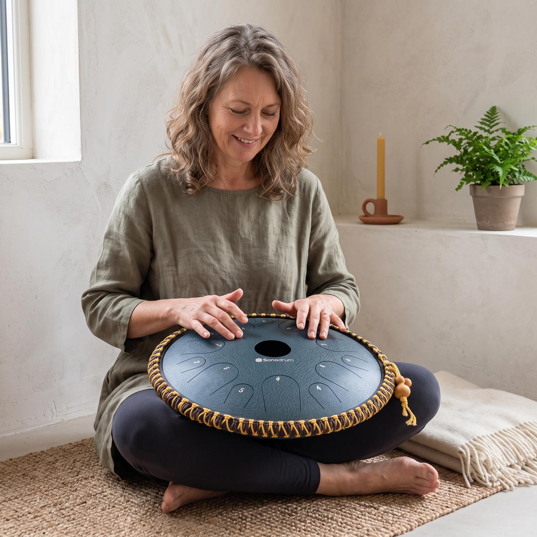 Sonodrum Zungentrommel - "Exclusive" - Handgefertigt - 38cm - 14 Zungen - C-Dur