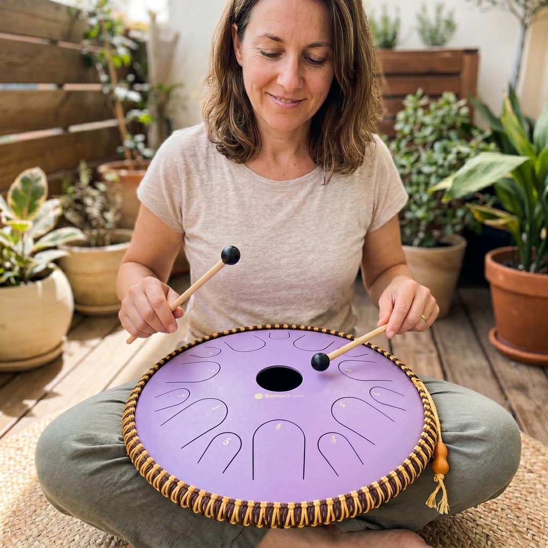 Sonodrum Zungentrommel - "Exclusive" - Handgefertigt - 38cm - 14 Zungen - C-Dur