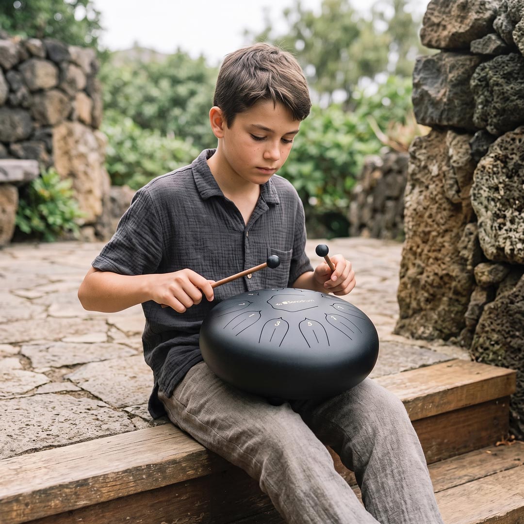 Sonodrum Zungentrommel - "Standard" - Handgefertigt - 30cm - 11 Zungen - D-Dur