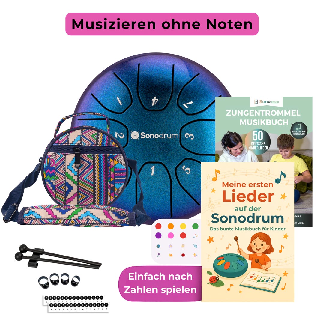 Sonodrum Zungentrommel - Kinder Starter Set - Standard 14 / 20 cm