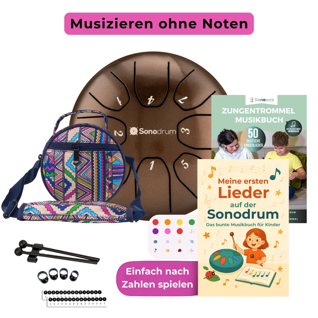 Sonodrum Zungentrommel - Kinder Starter Set - Standard 14 / 20 cm