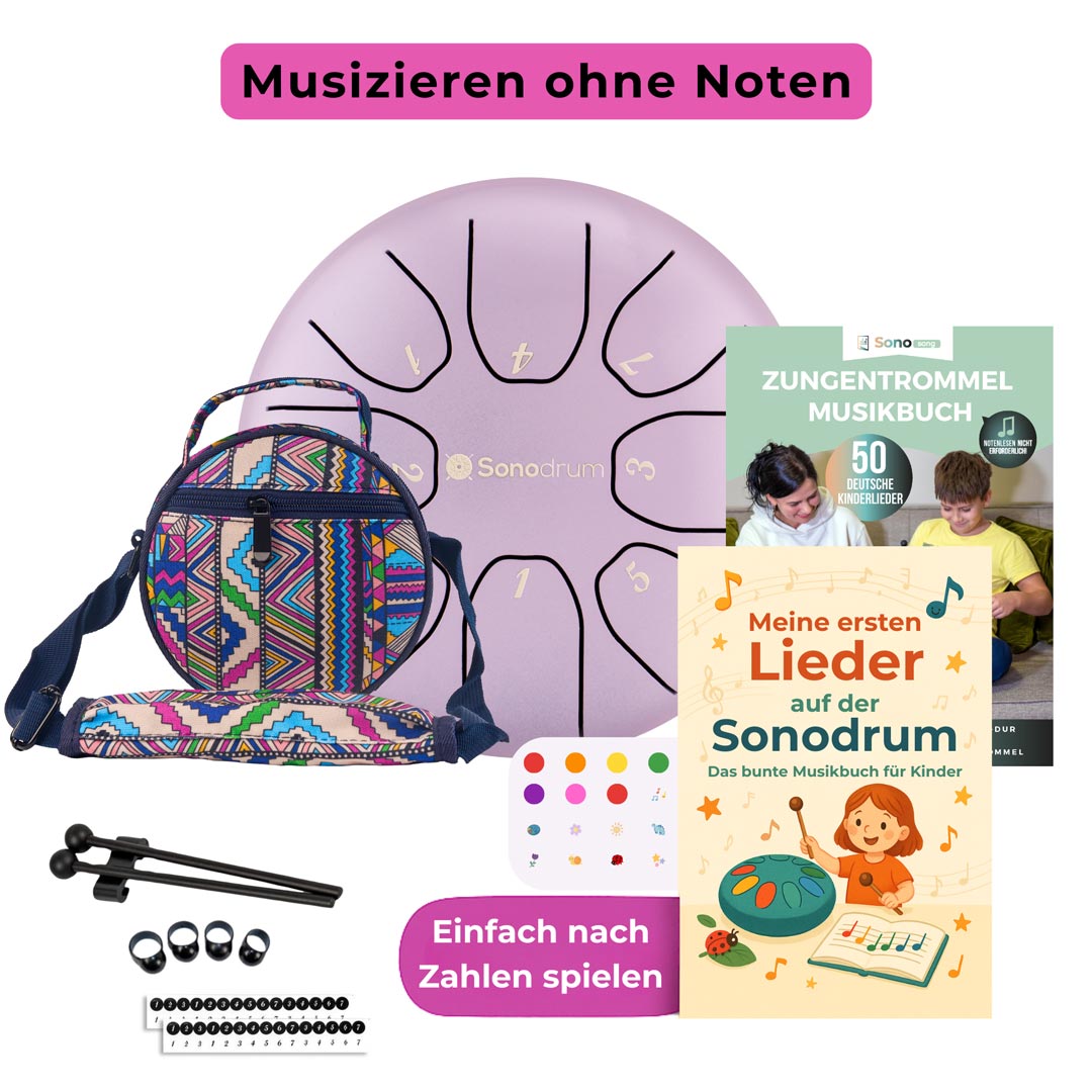 Sonodrum Zungentrommel - Kinder Starter Set - Standard 14 / 20 cm
