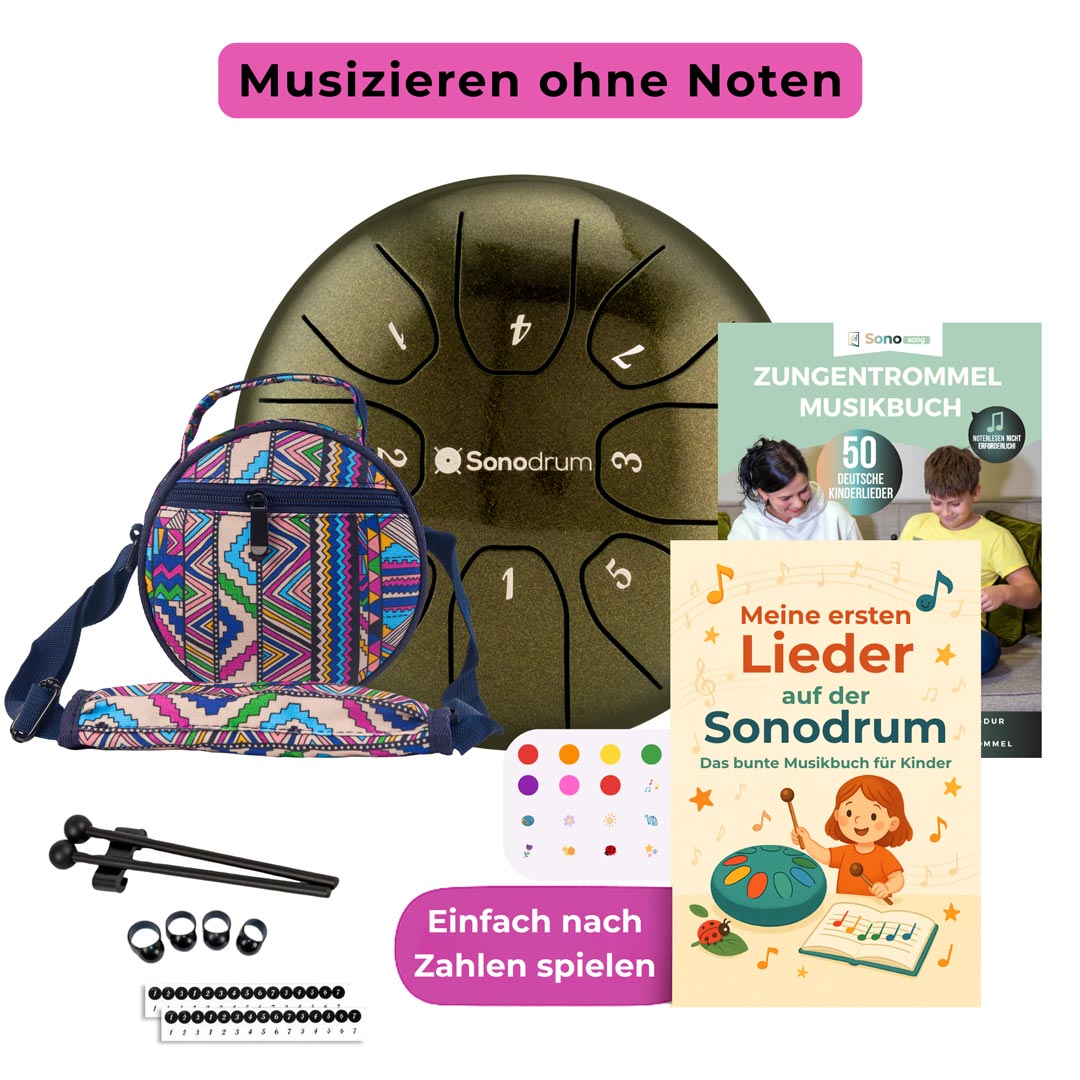 Sonodrum Zungentrommel - Kinder Starter Set - Standard 14 / 20 cm