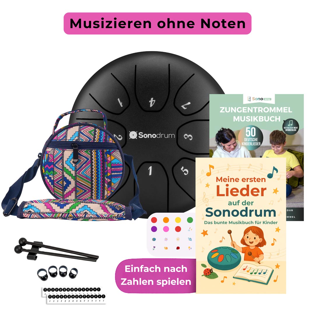 Sonodrum Zungentrommel - Kinder Starter Set - Standard 14 / 20 cm