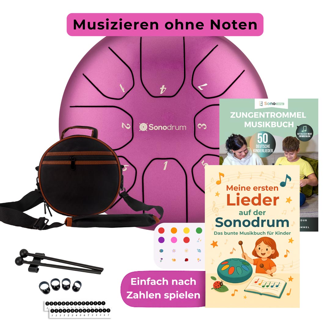 Sonodrum Zungentrommel - Kinder Starter Set - Standard 14 / 20 cm
