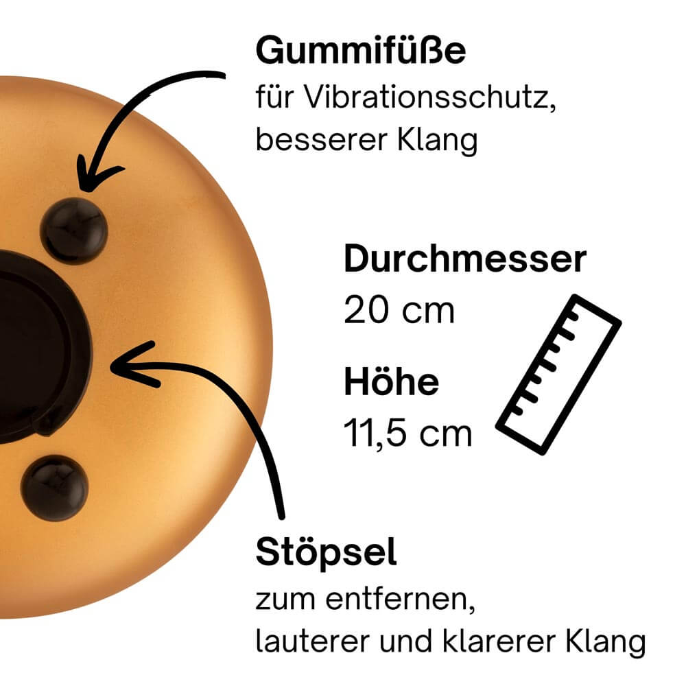 Sonodrum „Standard“ Rhythmus-Set – Zungentrommel (14/20 cm) + Happy Beatz Lernkarten & Videokurs | Floh im Ohr TV