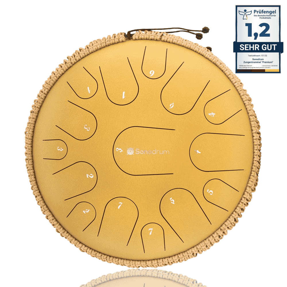 Sonodrum Zungentrommel - "Premium" - Handgefertigt - 35,5cm - 15 Zungen - C-Dur