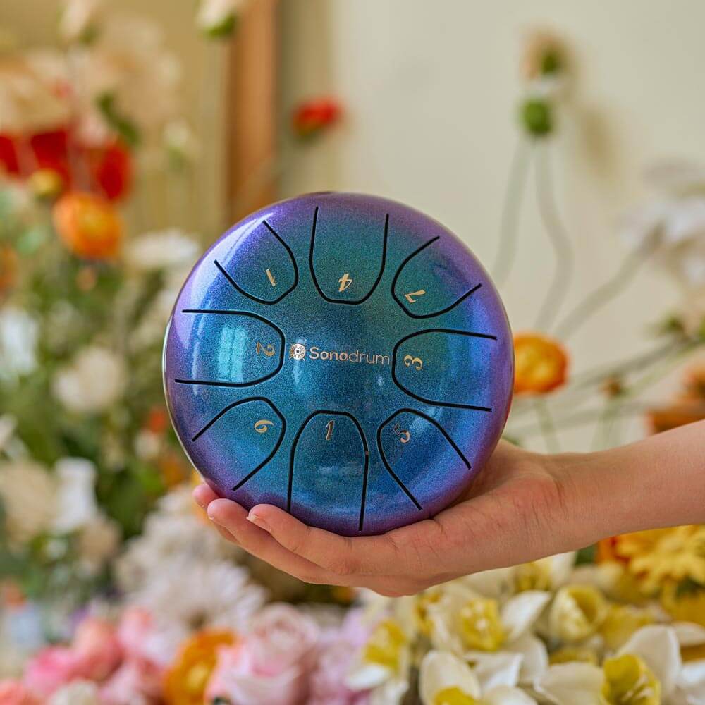 Sonodrum Zungentrommel - "Standard" - Handgefertigt - (14cm / 20cm) - 8 Zungen - C-Dur