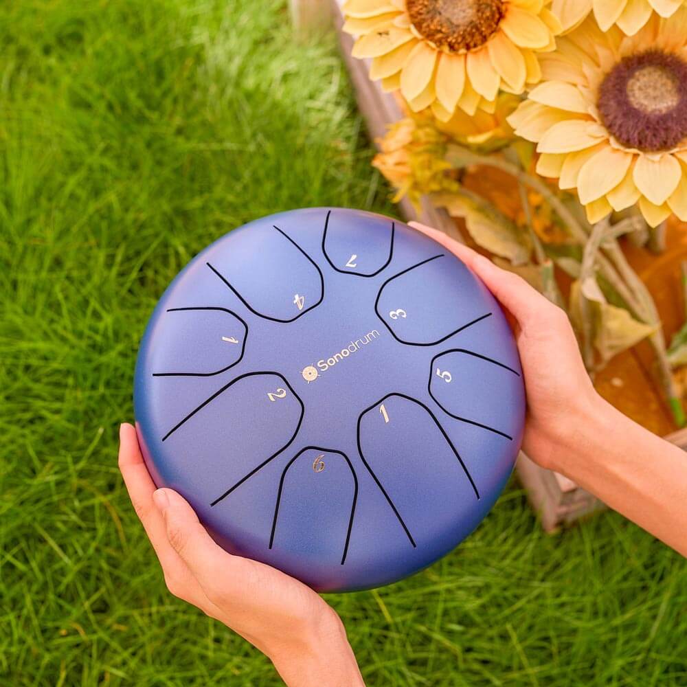 Sonodrum Zungentrommel - "Standard" - Handgefertigt - (14cm / 20cm) - 8 Zungen - C-Dur