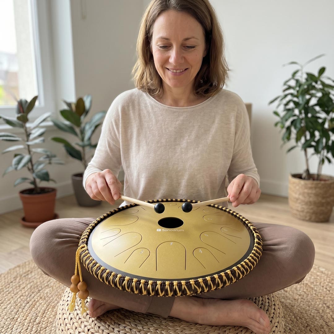 Sonodrum Zungentrommel - "Exclusive" - Handgefertigt - 38cm - 14 Zungen - C-Dur