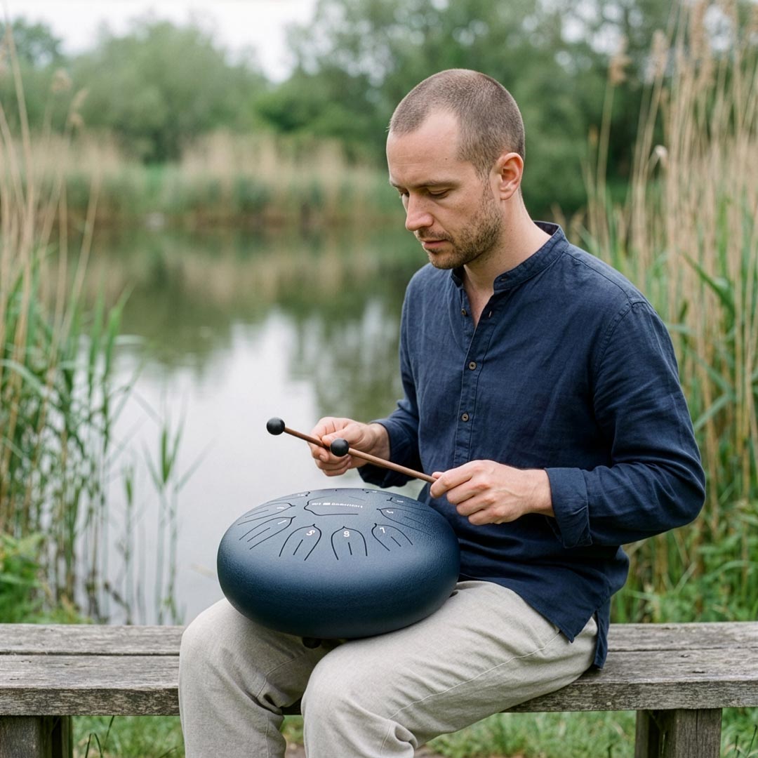 (NEU) Sonodrum Zungentrommel - "Standard" - Handgefertigt - 30cm - 11 Zungen - C-Dur