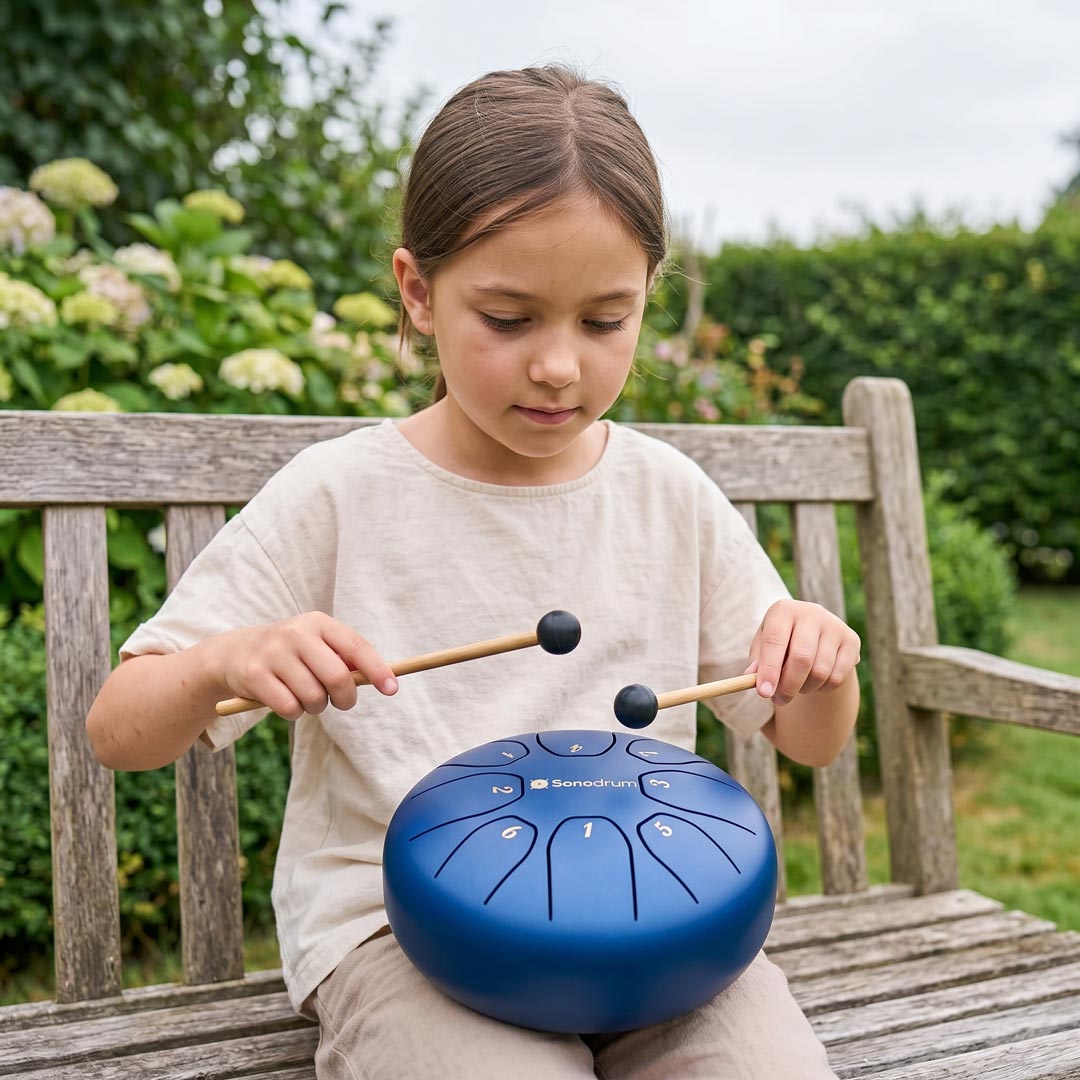 Sonodrum Zungentrommel - "Standard" - Handgefertigt - (14cm / 20cm) - 8 Zungen - C-Dur