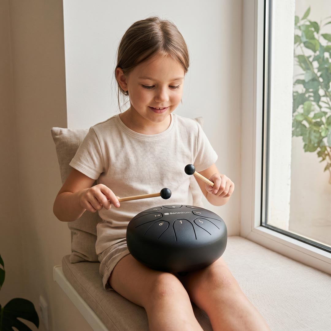 Sonodrum Zungentrommel - "Standard" - Handgefertigt - (14cm / 20cm) - 8 Zungen - C-Dur