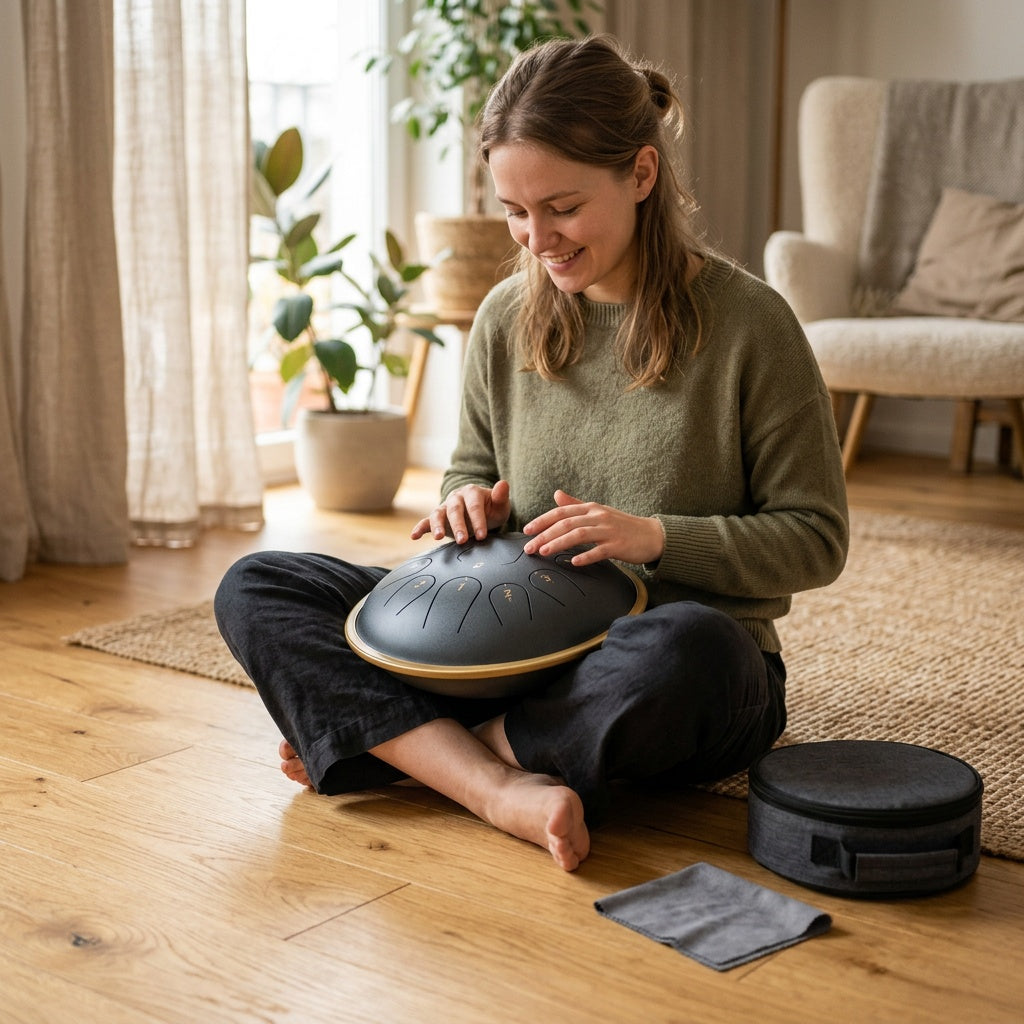 Einsteiger-Set — Tongue Drum + Tasche + Reinigungstuch