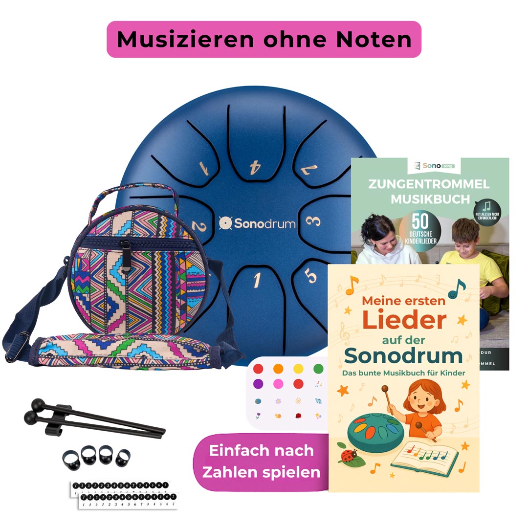 Sonodrum Zungentrommel - Kinder Starter Set - Standard 14 / 20 cm