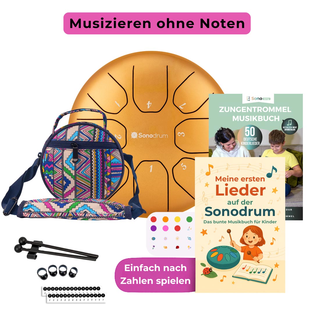 Sonodrum Zungentrommel - Kinder Starter Set - Standard 14 / 20 cm