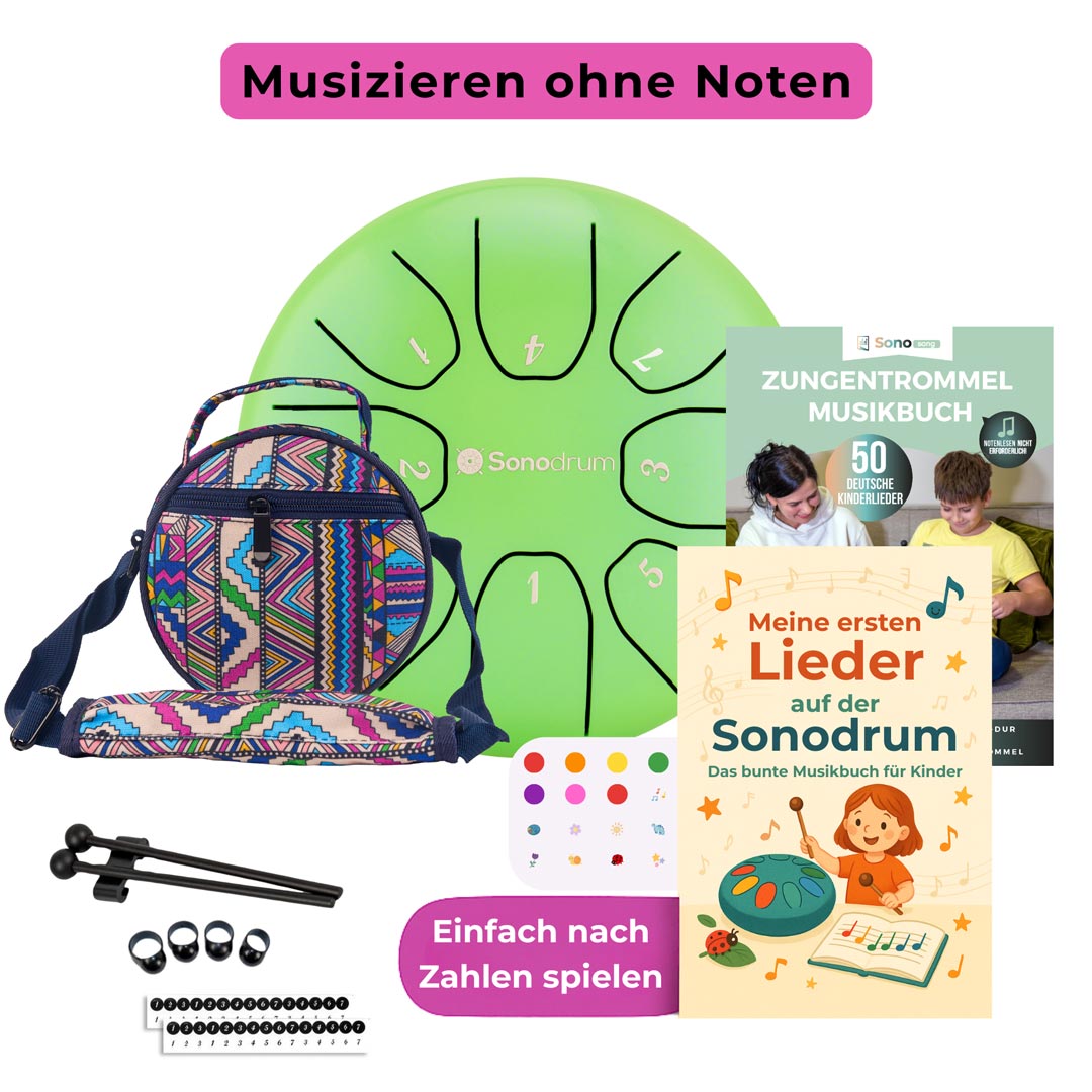 Sonodrum Zungentrommel - Kinder Starter Set - Standard 14 / 20 cm