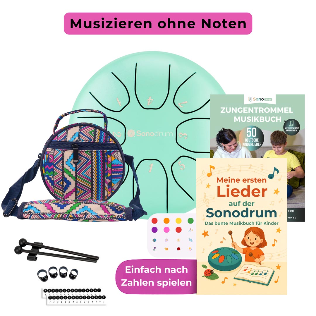 Sonodrum Zungentrommel - Kinder Starter Set - Standard 14 / 20 cm
