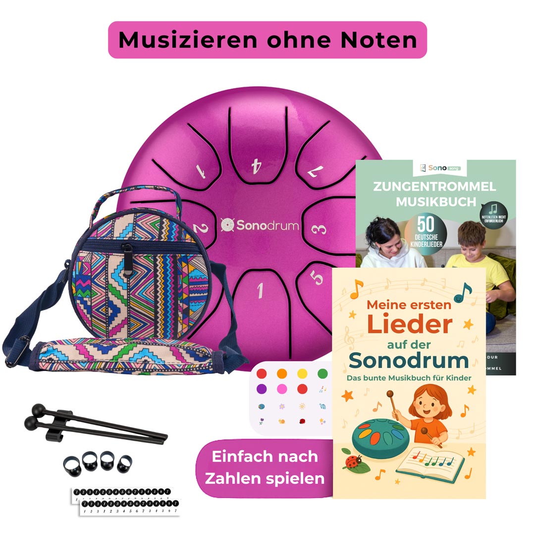 Sonodrum Zungentrommel - Kinder Starter Set - Standard 14 / 20 cm