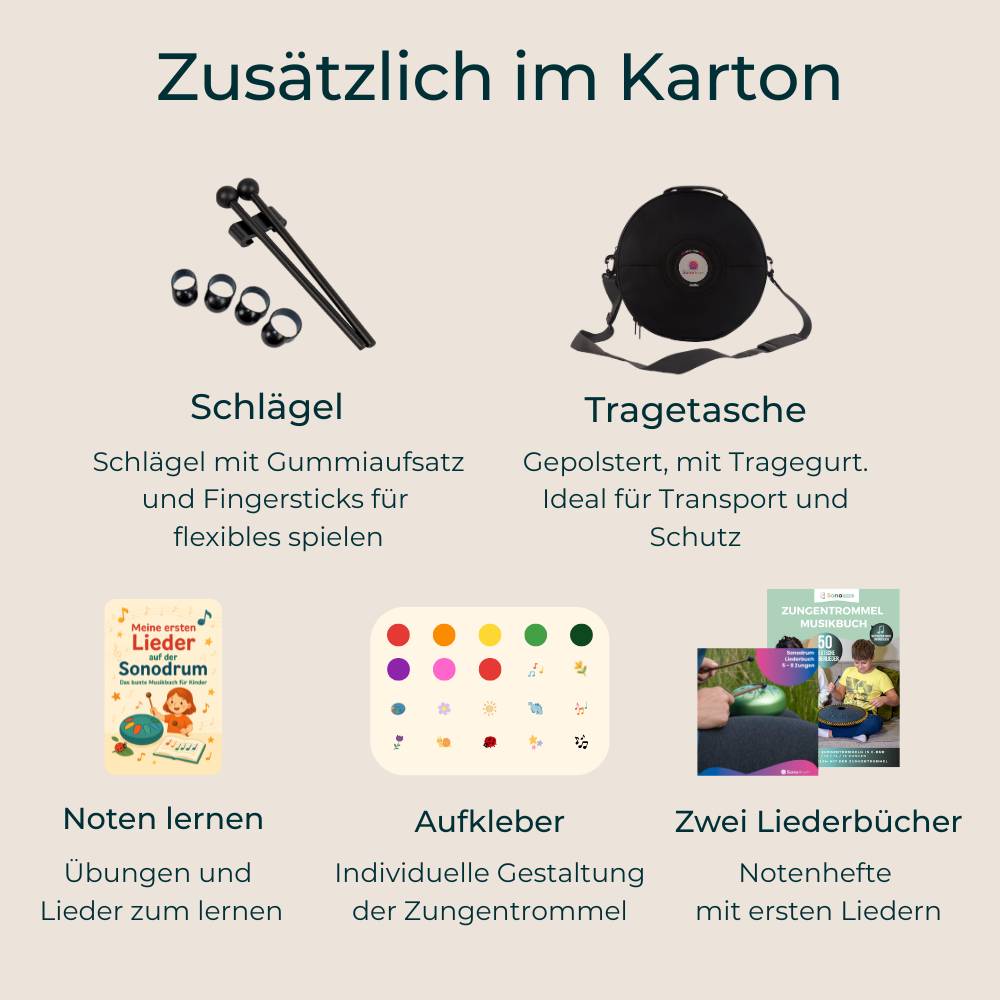 Sonodrum Zungentrommel - Kinder Starter Set - Standard 30 cm C-Dur