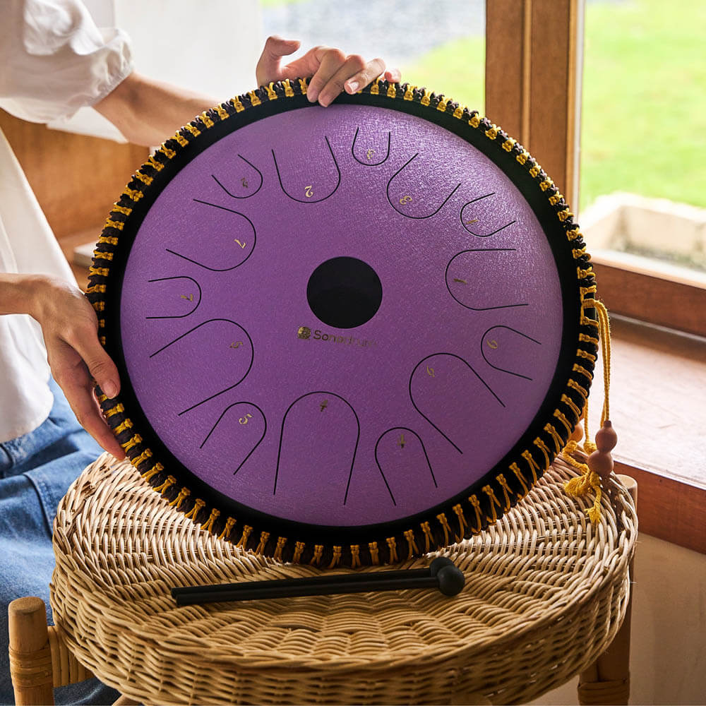 Sonodrum Zungentrommel - "Exclusive" - Handgefertigt - 38cm - 14 Zungen - C-Dur