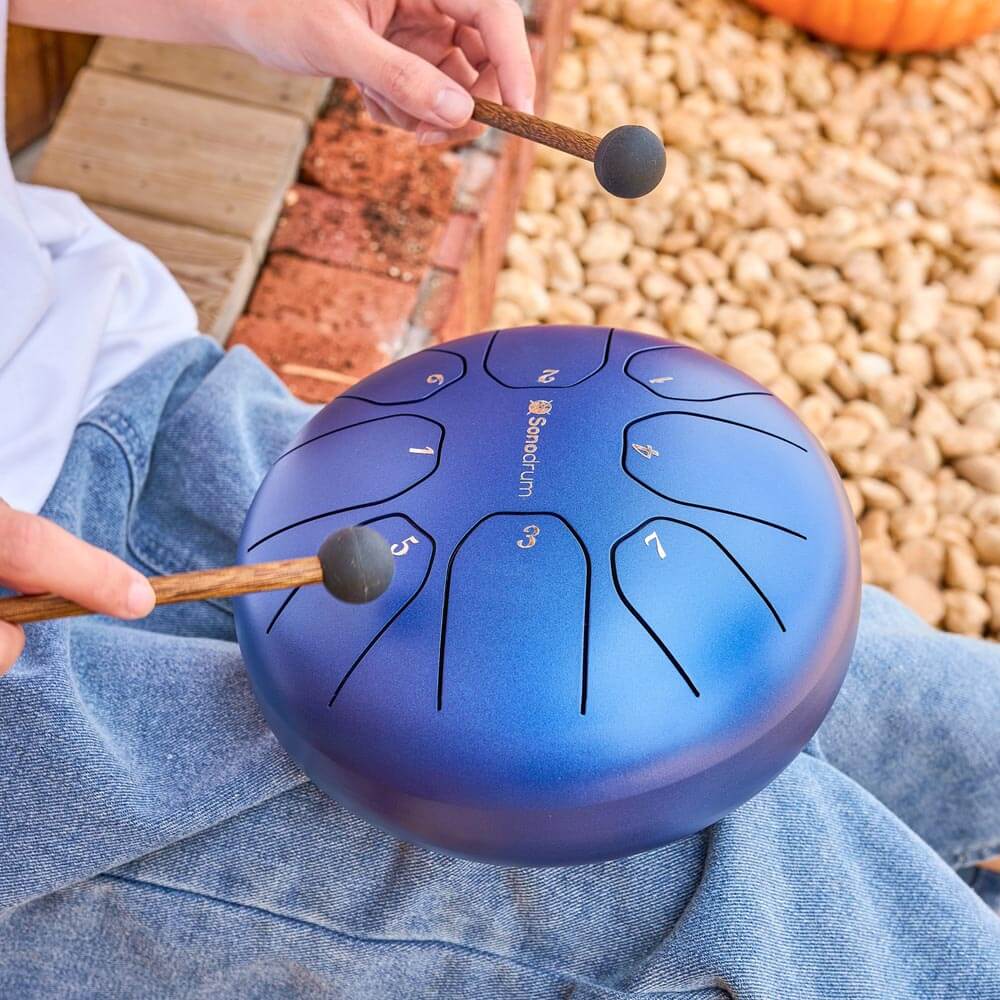 Sonodrum Zungentrommel - "Standard" - Handgefertigt - (14cm / 20cm) - 8 Zungen - C-Dur