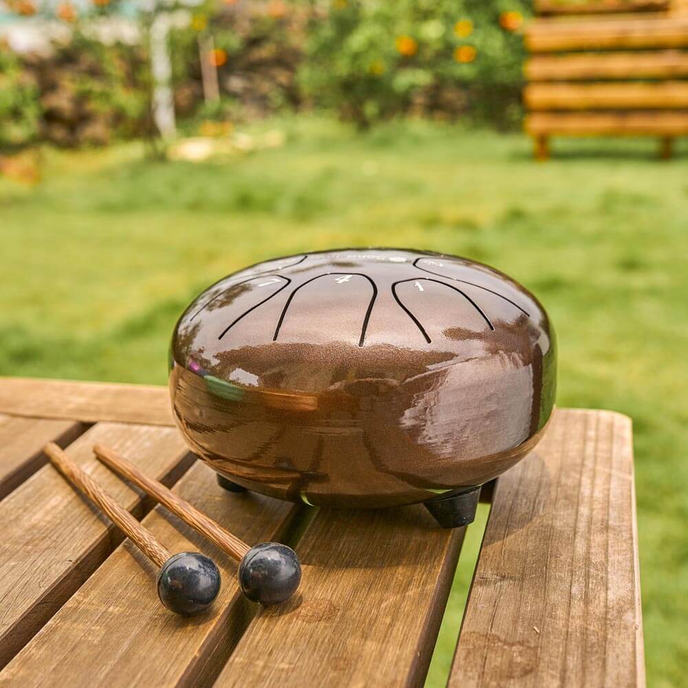 Sonodrum „Standard“ Rhythmus-Set – Zungentrommel (14/20 cm) + Happy Beatz Lernkarten & Videokurs | Floh im Ohr TV