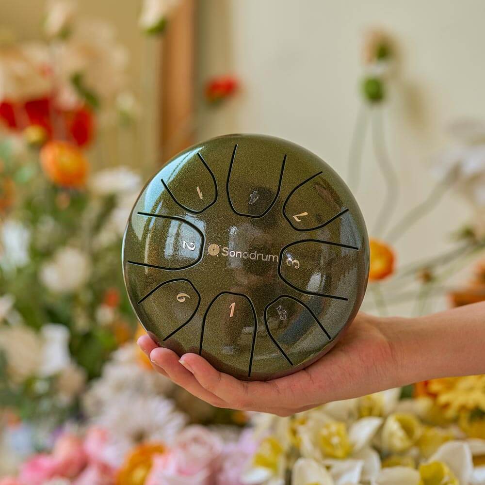 Sonodrum Zungentrommel - "Standard" - Handgefertigt - (14cm / 20cm) - 8 Zungen - C-Dur