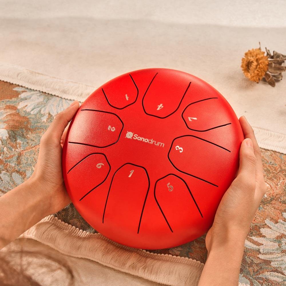 Sonodrum Zungentrommel - "Standard" - Handgefertigt - (14cm / 20cm) - 8 Zungen - C-Dur