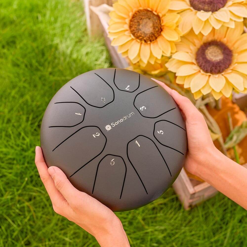 Sonodrum Zungentrommel - "Standard" - Handgefertigt - (14cm / 20cm) - 8 Zungen - C-Dur