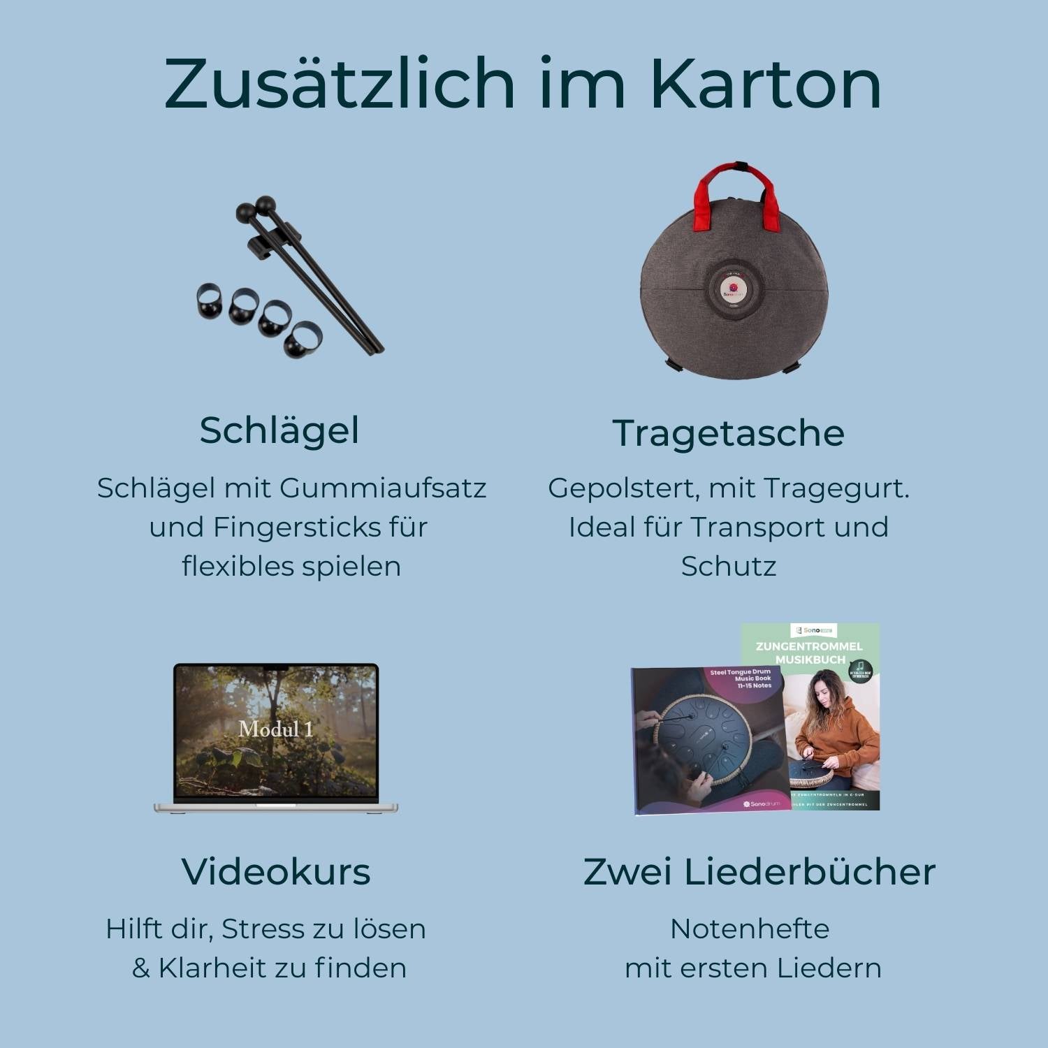 Sonodrum Zungentrommel - Stressbewältigungs Starter Set