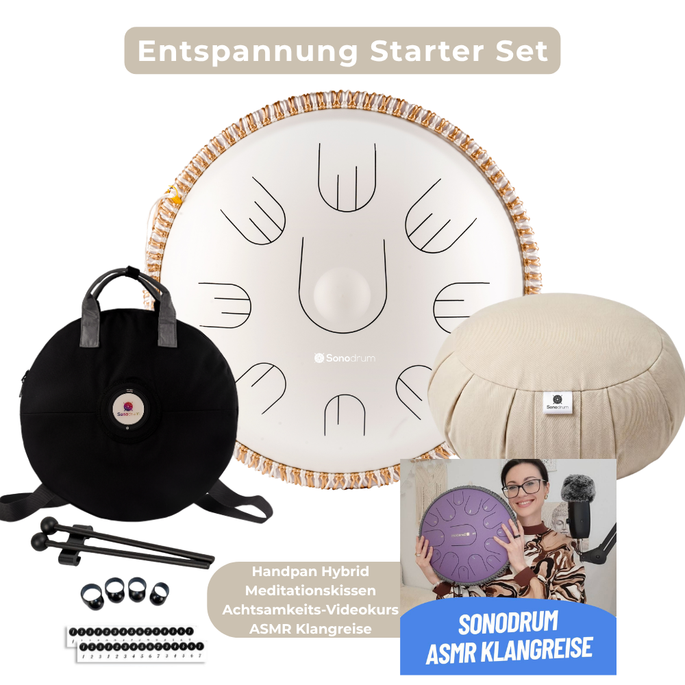 Sonodrum Entspannungs Starter Set – Handpan Hybrid Edition
