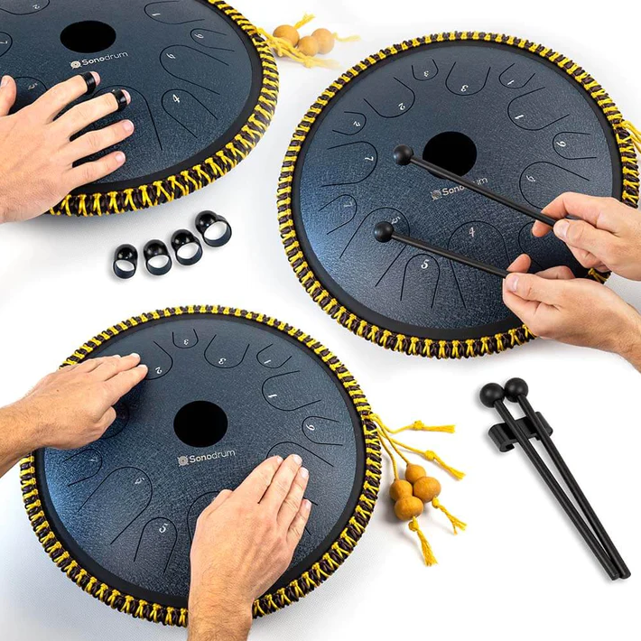 Sonodrum Zungentrommel - "Exclusive" - Handgefertigt - 38cm - 14 Zungen - C-Dur